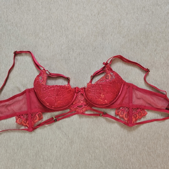 Honey Birdette Candice red bra 34b rare - Picture 6 of 8